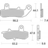 Brzdové destičky Brembo zadní SUZUKI DR 650 RSE (90-95) rok 90-95