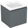 Mexen Orio kúpeľňová skrinka 50 cm s umývadlom Otis, 1 zásuvka, grafit mat/biela mat - 91A10-05047-1-BF66-W18M01