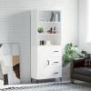 vidaXL Vysoká skrinka biela 69,5x34x180 cm spracované drevo 3189445