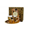 Porcelánový šálka na kávu a čaj s tanierikom DUO ART GALLERY THE KISS BY GUSTAV KLIMT 250 ml