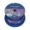 Verbatim DVD+R, 43512, DataLife PLUS, 50-pack, 4.7GB, 16x, 12cm, Professional, Advanced Azo+, cake