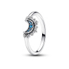PANDORA prsten Nebesky modrý třpytivý měsíc 56 192675C01-56