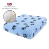 DRYBED Premium Vet Bed Small Paws svetlomodrý + čierne labky 100 x 75 cm
