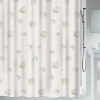 Spirella sprchový závěs ATLANTIS, motiv mušlí, bílý, 180 x 180 cm, polyester (10.02964)