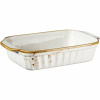 Mäser Zapekací mísa Pintar White hnedé bodky 23 x14,5 cm, S