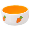 SMALL ANIMALS keramická miska pre králiky bielo-žltá 11,5 cm 0,3 l