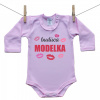 Boodyy Body s dlhým rukávom (ružové) Budúca modelka 80 (9-12 mesiacov)