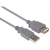 Kábel OEM PremiumCord USB 2.0 A-A M/F 2m, predlžovací, sivý