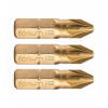 Fortum Bit krížový PZ2x25mm, S2, TiN 3ks/bal