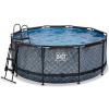 Bazén s filtráciou Stone pool Exit Toys kruhový oceľová konštrukcia 360*122 cm šedý od 6 rokov