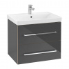 Villeroy & Boch Avento Umývadlová skrinka, 63x51x45 cm, 2 zásuvky, Crystal Grey A89000B1