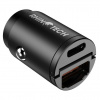 RhinoTech MINI autonabíjačka USB-C/USB-A 30 W čierna (RTACC324) Autonabíjačka