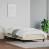 vidaXL Posteľný rám s čelom krémový 100x200 cm umelá koža