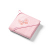 Baby Ono BABYONO Bambusová osuška s kapucňou 100x100 cm ružová
