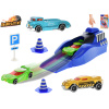 Roadblasters sada áut 6,5 cm 3 ks vystreľovacia + dopravné značky - mix farieb (červená, modrá)