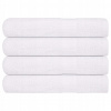 VidaXL Uteráky, 4 ks, biele, 100x200 cm, bavlna 100 %
