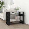 zahrada-XL Knižnica/deliaca stena čierna 80x35x56,5 cm masívna borovica 813898