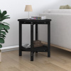 zahrada-XL Konferenčný stolík čierny Ø 55x60 cm borovicový masív 822356