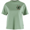Fjällräven Fjällblomster Logo T-shirt W, Veľkosť XXS, Farba MISTY GREEN