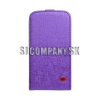Kožený obal Samsung Galaxy S IV – Flip Scratch – fialová