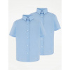 Detská košeľa - George Detská košeľa Veľkosť 170 s krátkym rukávom modrá (George Blue Formal Shirt Pravidelné 140-146)