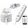 Predlžovací kábel s prepäťovou ochranou Overmax Inteligentná SMART HOME lišta, 4 zásuvky, 2,15 m, biely