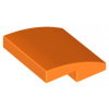 15068 Orange Slope, Curved 2 x 2 x 2/3 (Oranžový svah, zakřivený 2 x 2 x 2/3)