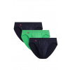 Atlantic 3 PACK slipy 3MP-193 Zeleno-tmavomodrá 2XL