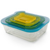Kompaktní sada skleněných nádob Nest Glass Storage