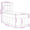 vidaXL Boxspring posteľ s matracom modrá 100x200 cm látka - Modrá - 216376-199694