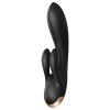 Satisfyer Double Flex - inteligentný čierny vibrátor s klitorisom