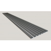 Dekoračný 3D lamelový panel 265x30x1,6 cm podklad MDF Biela lamela CPL Diamantová Sivá 3D-DIAM-BIEL