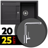 BLANCO SET 09-A 25 METRA 45 S čierna + MILA chróm