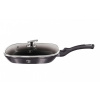 Panvica Berlingerhaus grilovacia s mramorovým povrchom a pokrievkou 28 cm Carbon PRO Line BH-6909