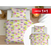 Áčko a.s. Ružomberok Bavlnené obliečky 1+1 MALINÔ BRDO Lime