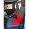 Poťahy sedadiel na mieru, Predné, Zadné, 2 Dvere, Black&Red, Jeep Wrangler JK 2013-2018