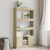 Skříň highboard dub sonoma 92 x 33 x 180 cm kompozitní dřevo Hnědá 3309620