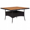 Záhradný stôl, stolík - Vidaxl Garden, Black, Polystan a Lite Dr (Vidaxl Garden, Black, Polystan a Lite Dr)