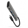 USB Hub Axagon USB 3.2 Gen 2 10 Gb/s húb, 2x USB-A, 2x USB-C, kábel USB-C 13cm (HMC-4G2) sivý