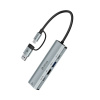 Devia USB-C Hub Pro 5 in 1 EC701 - Deep Gray (Devia USB-C Hub Pro 5 in 1 EC701 - Deep Gray)