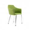 Antares Konferenčné kreslo Ravenna Visitor, chrómové nohy, látka BN29 zelená