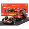 Bburago Ferrari F1 Sf-24 Team Scuderia Ferrari N 55 4th Italy Monza Gp 2024 Carlos Sainz – With Pilot And Showcase 1:43 červená biela čierna