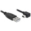 Delock kábel USB 2.0 A-samec > USB mini-B 5-pin samec pravouhlý, 1 meter 82681