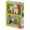 PEJSEK A KOČIČKA NA ZAHRADĚ 2x48 Puzzle