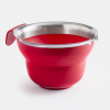 Skladacia miska coox s rukoväťou priemer 22,8 cm Farba: Červená