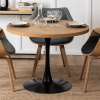 Mebel Elite Stôl LINO 100 cm, zlatý dub/čierna