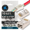 10 X TIENENÉ KONCOVÉ KONEKTORY RJ45 8P8C UTP CAT.6 KAT.6 PRIECHODNÉ DIGITUS