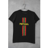 Tričko Portugalsko s vlajkou - Čierna