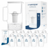Sklenená filtračná kanvica Wessper 3 l biela + 11 x Filter aquaclassic 77 g