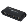USB hub LogiLink UA0085 4xUSB 2.0, aktívny, čierny (UA0085)